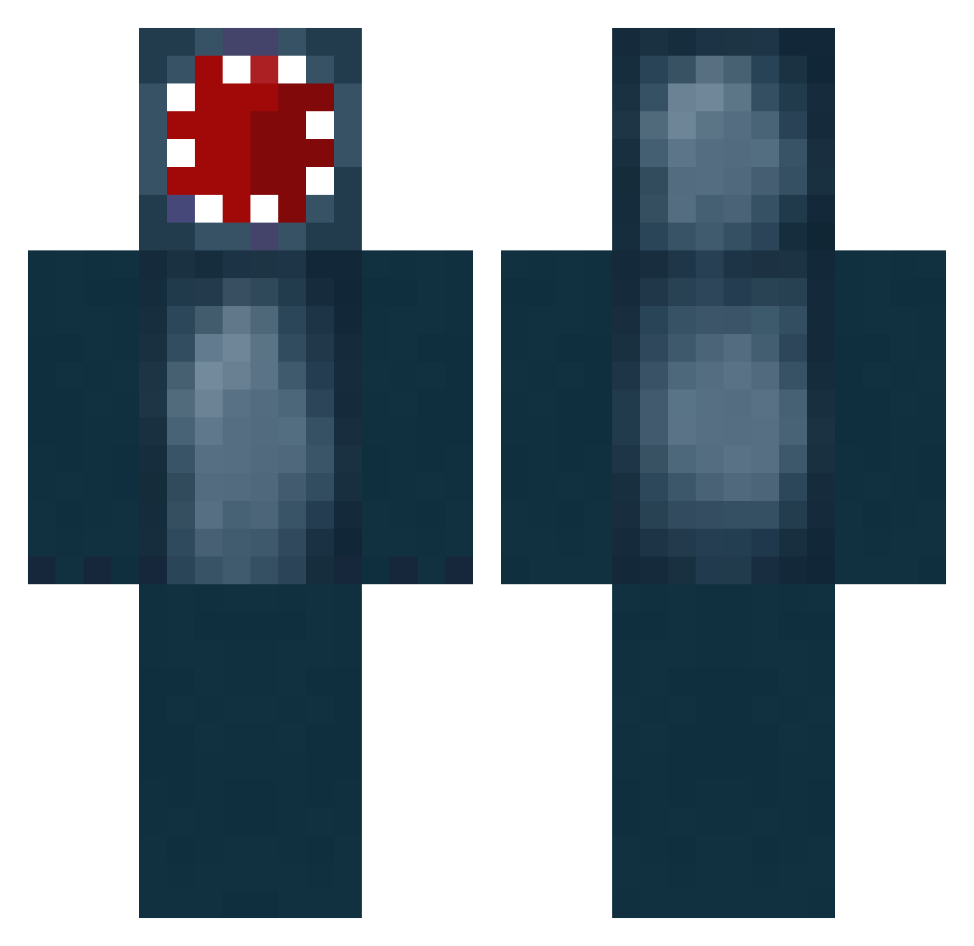 KnightJustice24 Minecraft skin, front and back view