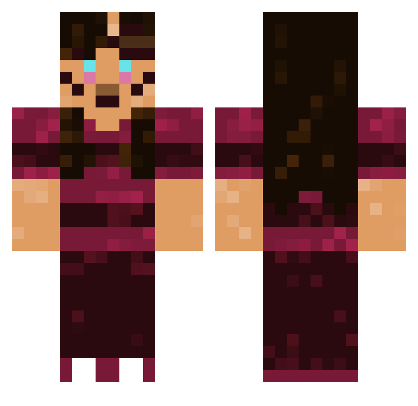 SGTXavi Minecraft skin, front and back view