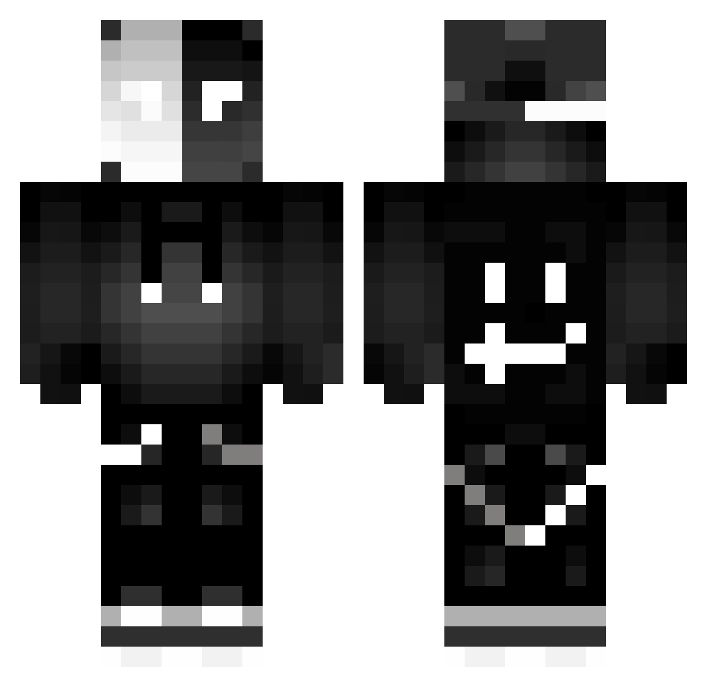 ProTheSudden Minecraft skin, front and back view