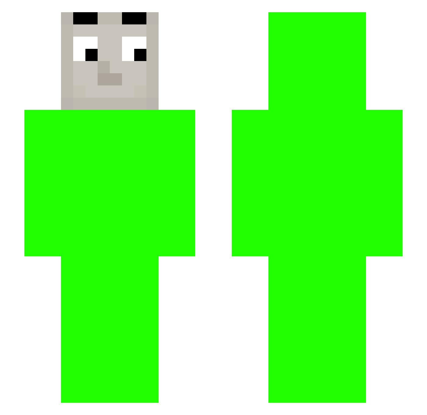 Dextrin Minecraft skin, front and back view