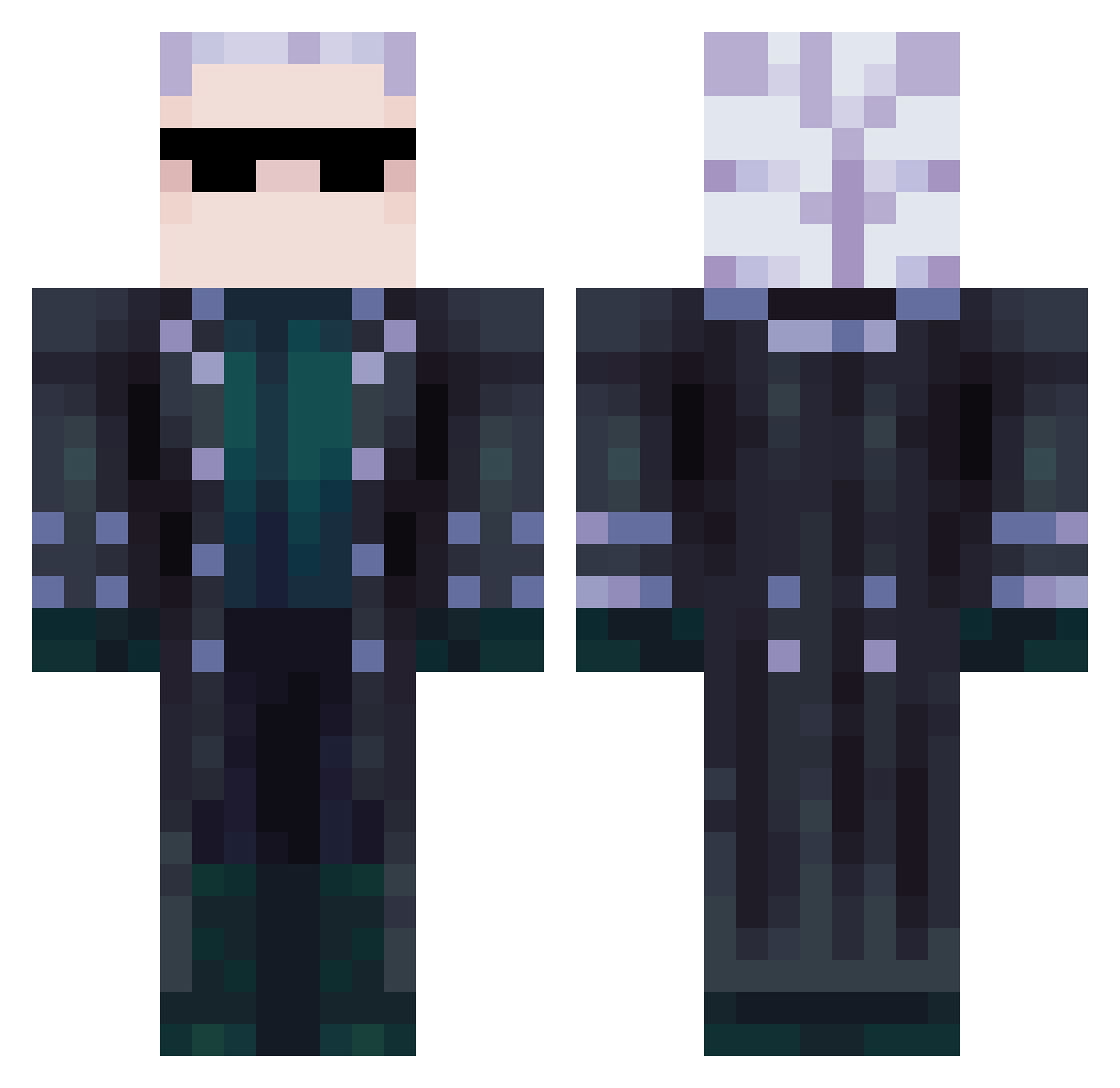 atomicnup Minecraft skin, front and back view