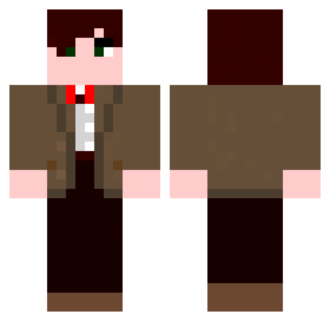 Bandos Minecraft skin, front and back view