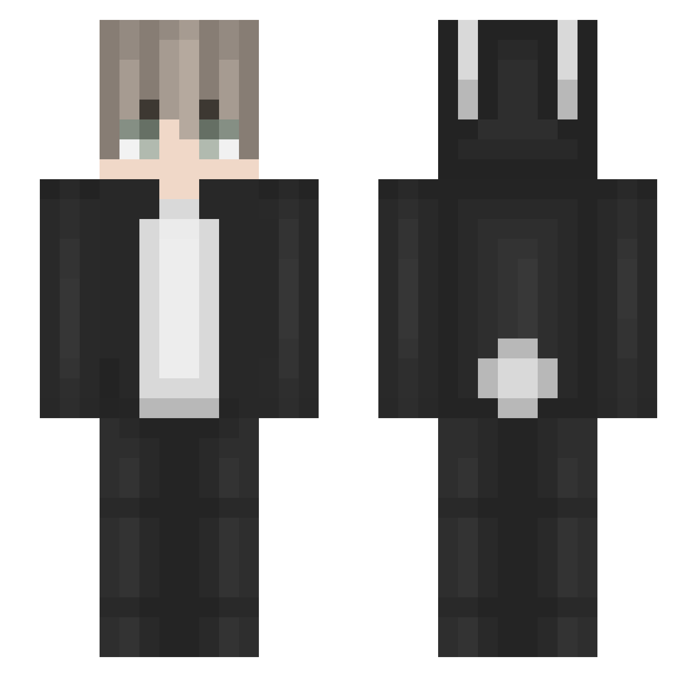 Brlations Minecraft skin, front and back view