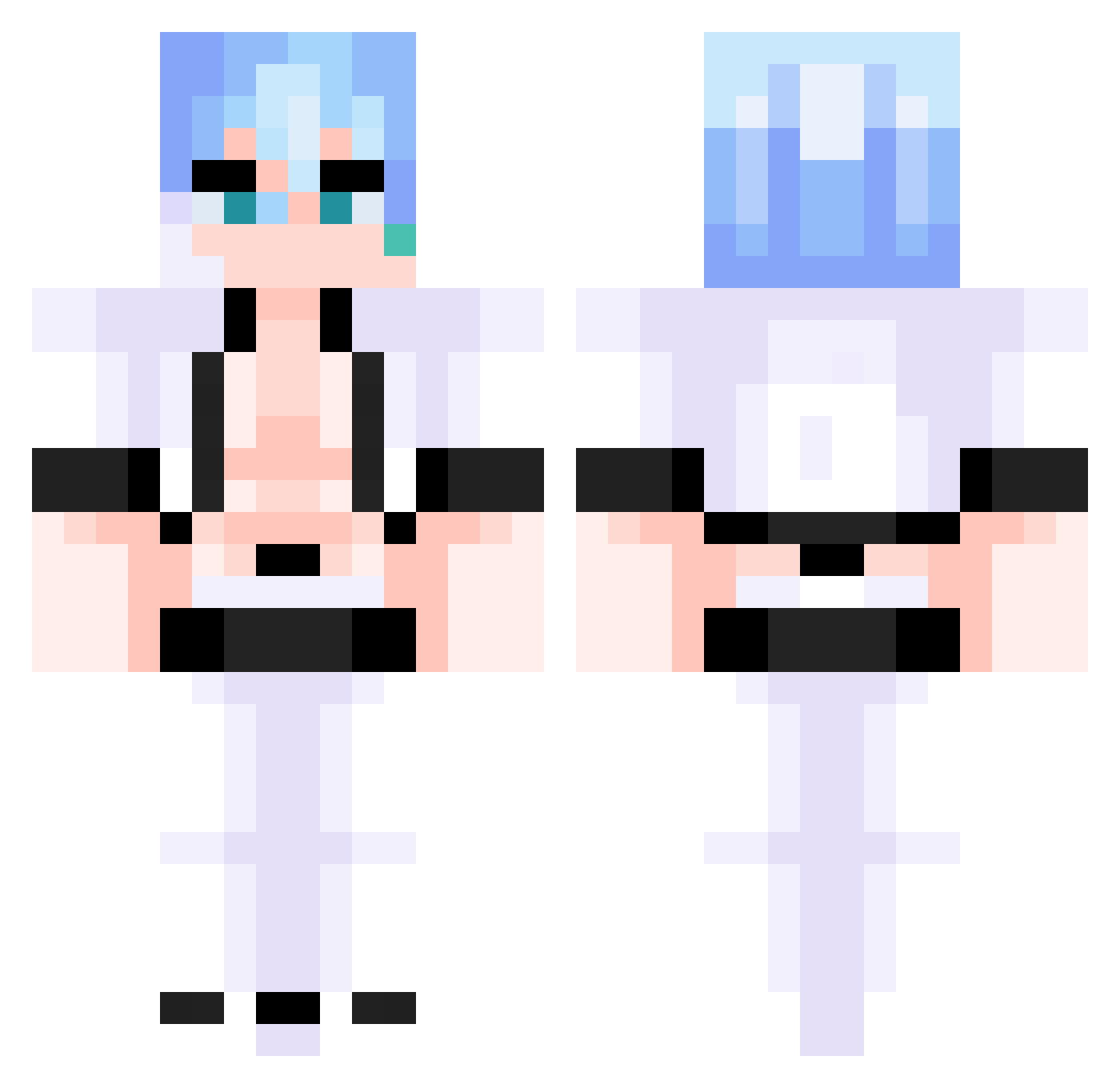Axel_liu Minecraft skin, front and back view
