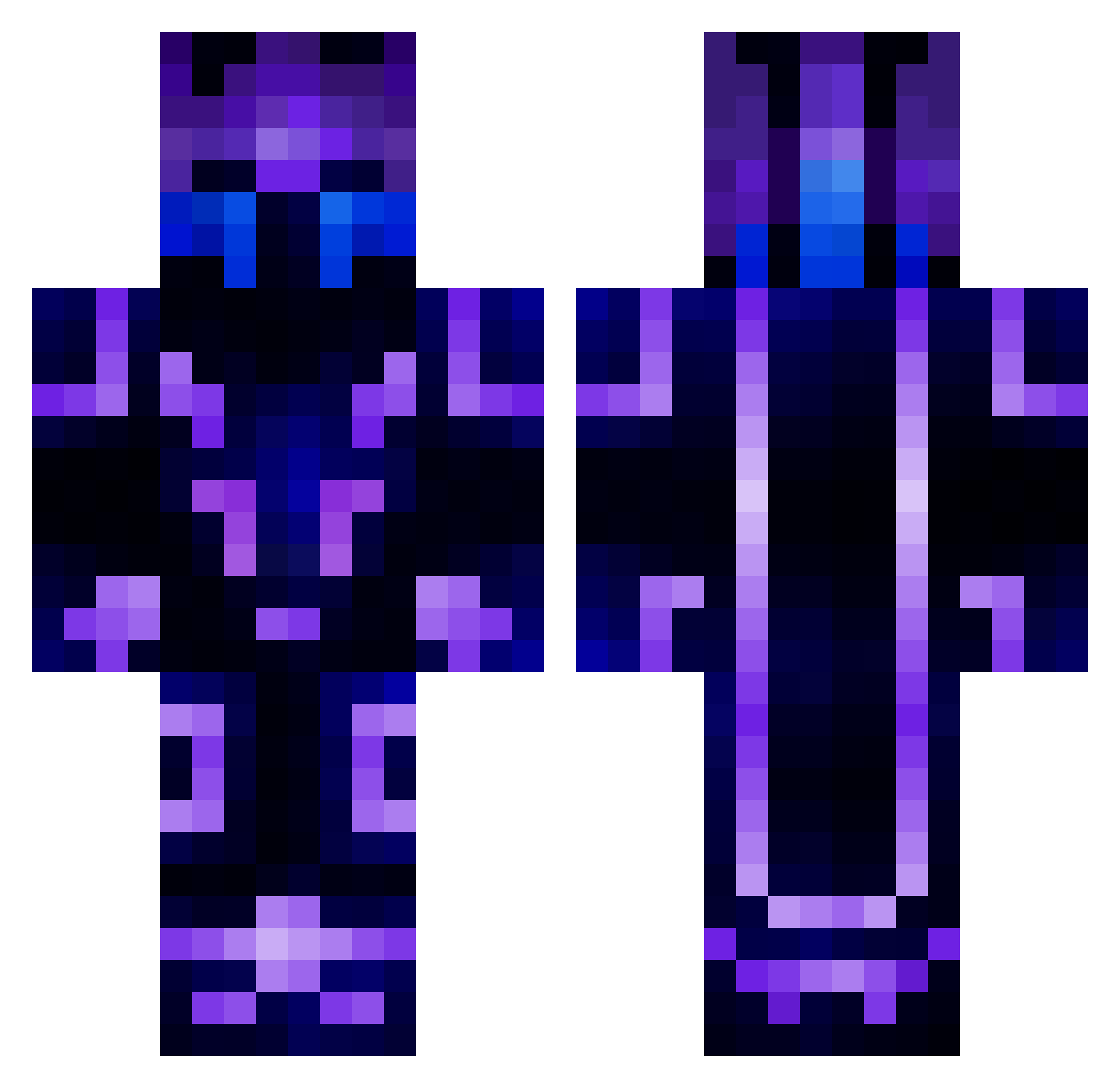 NIkody23 Minecraft skin, front and back view