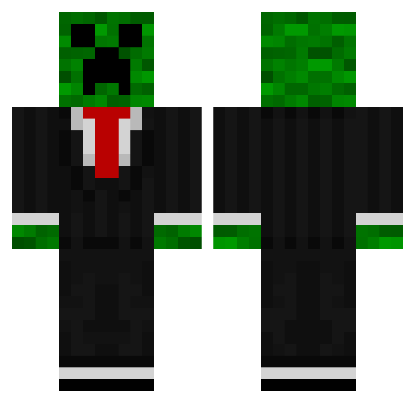 Seric Minecraft skin, front and back view