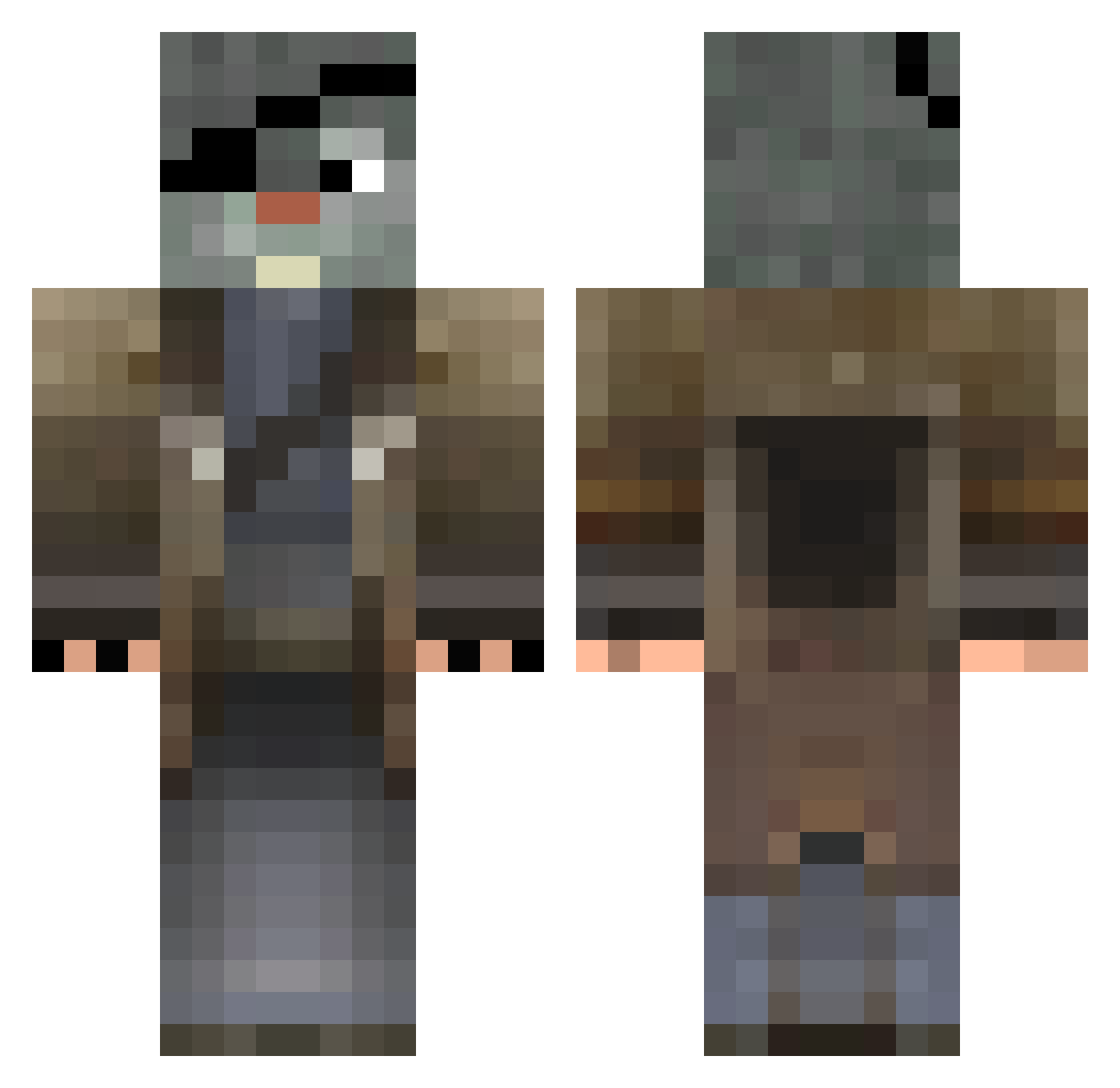 Flooway_ Minecraft skin, front and back view