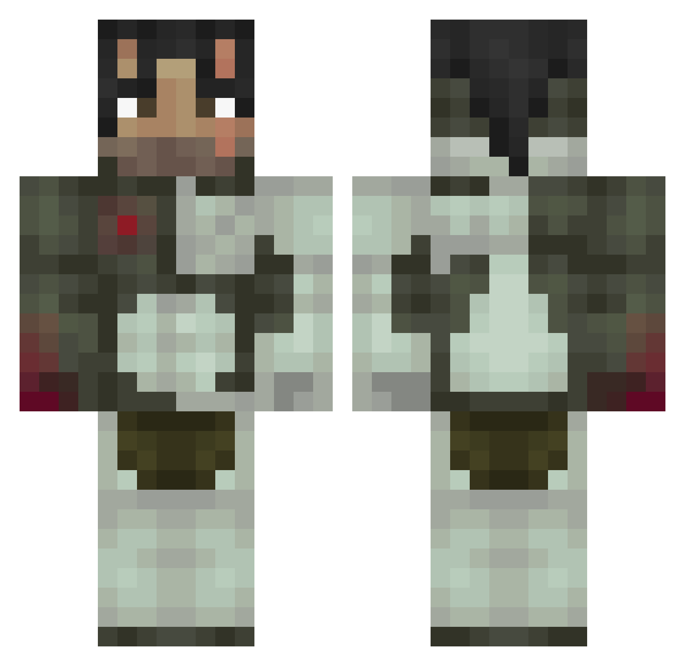 nicksparta63 Minecraft skin, front and back view