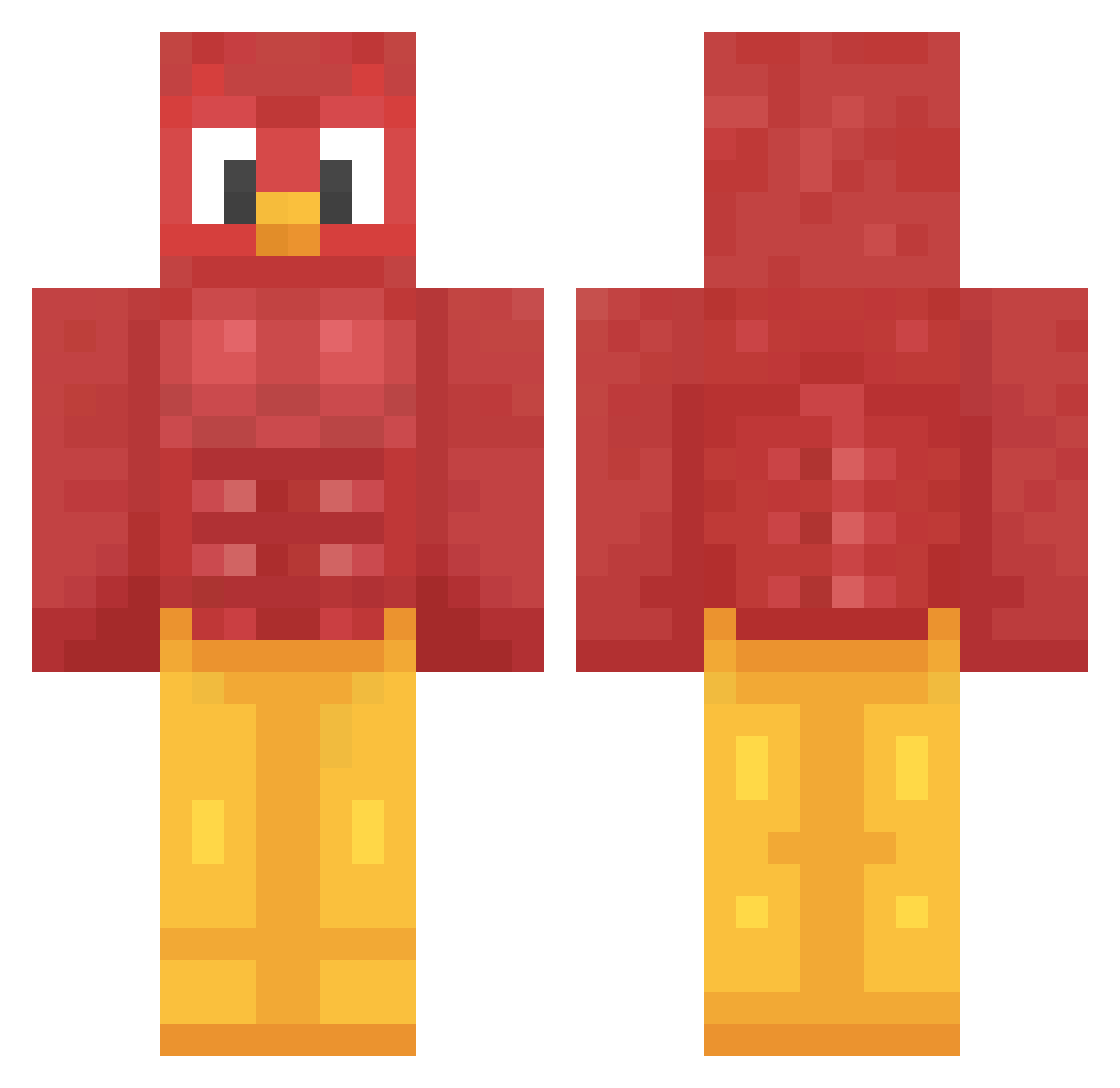 Yoehtel Minecraft skin, front and back view