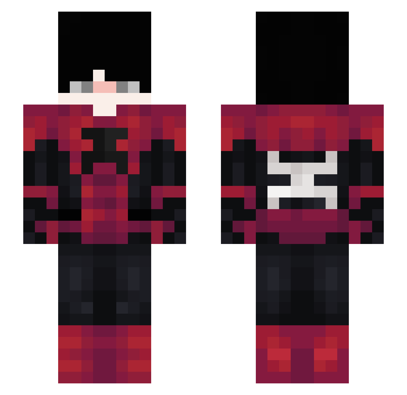 Knight_04 Minecraft skin, front and back view