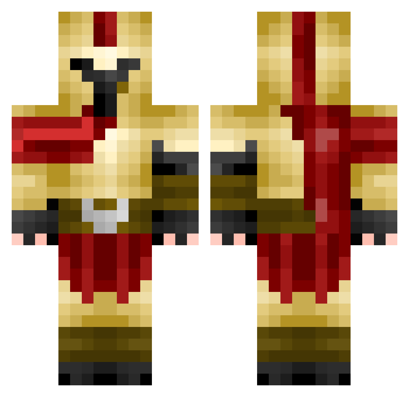 PasUnBotPromis Minecraft skin, front and back view