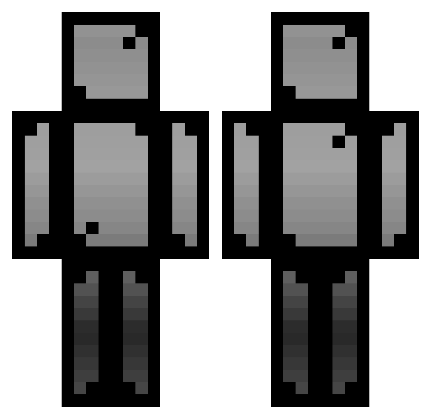 Santoryu666 Minecraft skin, front and back view