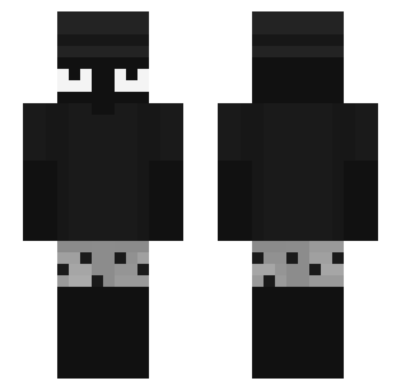 MAURI1322 Minecraft skin, front and back view