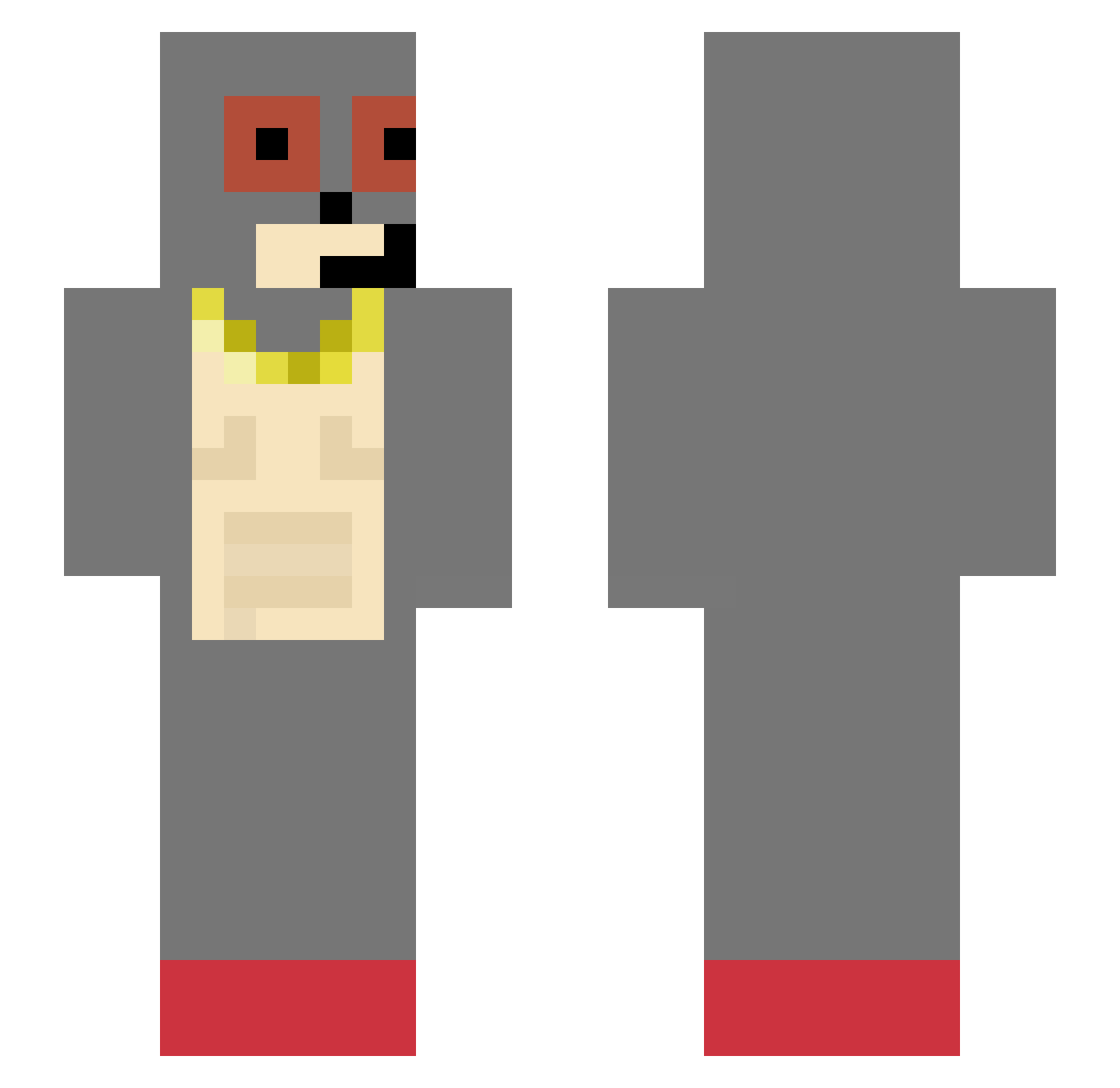 Q_Qo Minecraft skin, front and back view