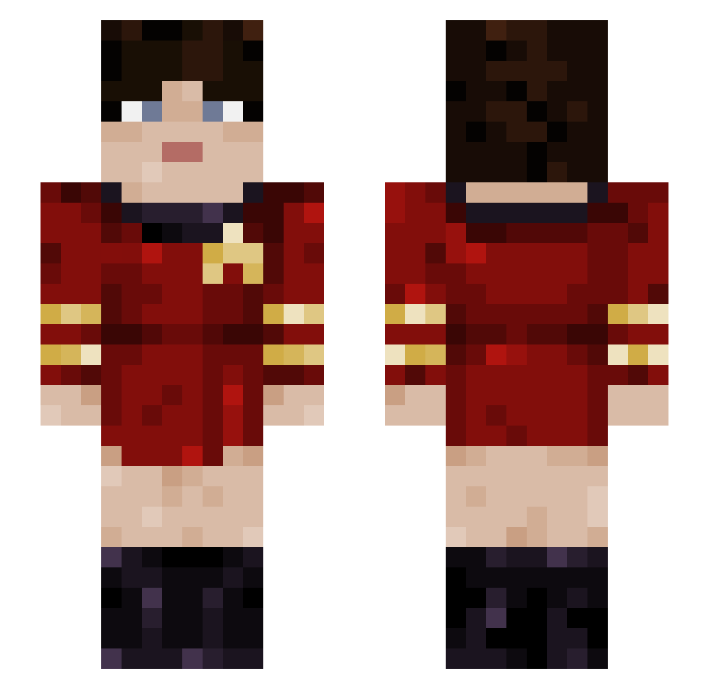 Leisel Minecraft skin, front and back view