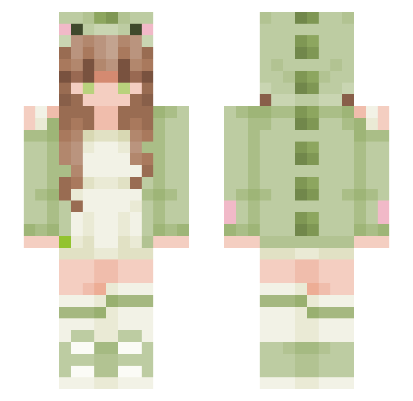 Maejor_Attitude Minecraft skin, front and back view