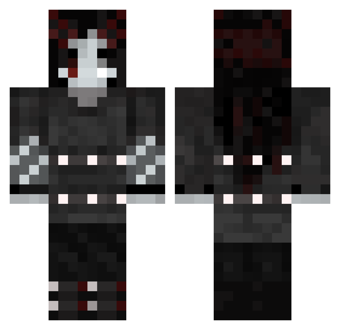 VampKaiser Minecraft skin, front and back view