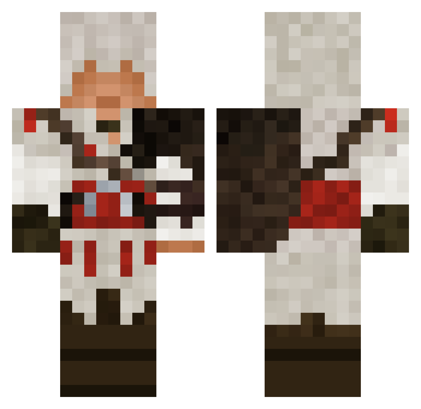 ProWheezy Minecraft skin, front and back view