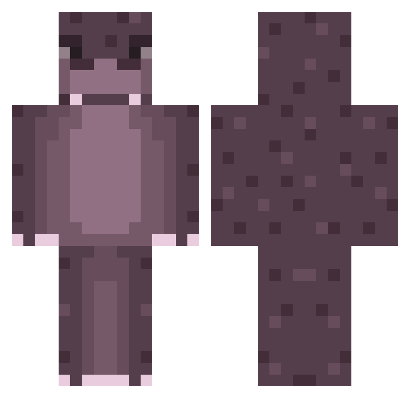 1gon Minecraft skin, front and back view