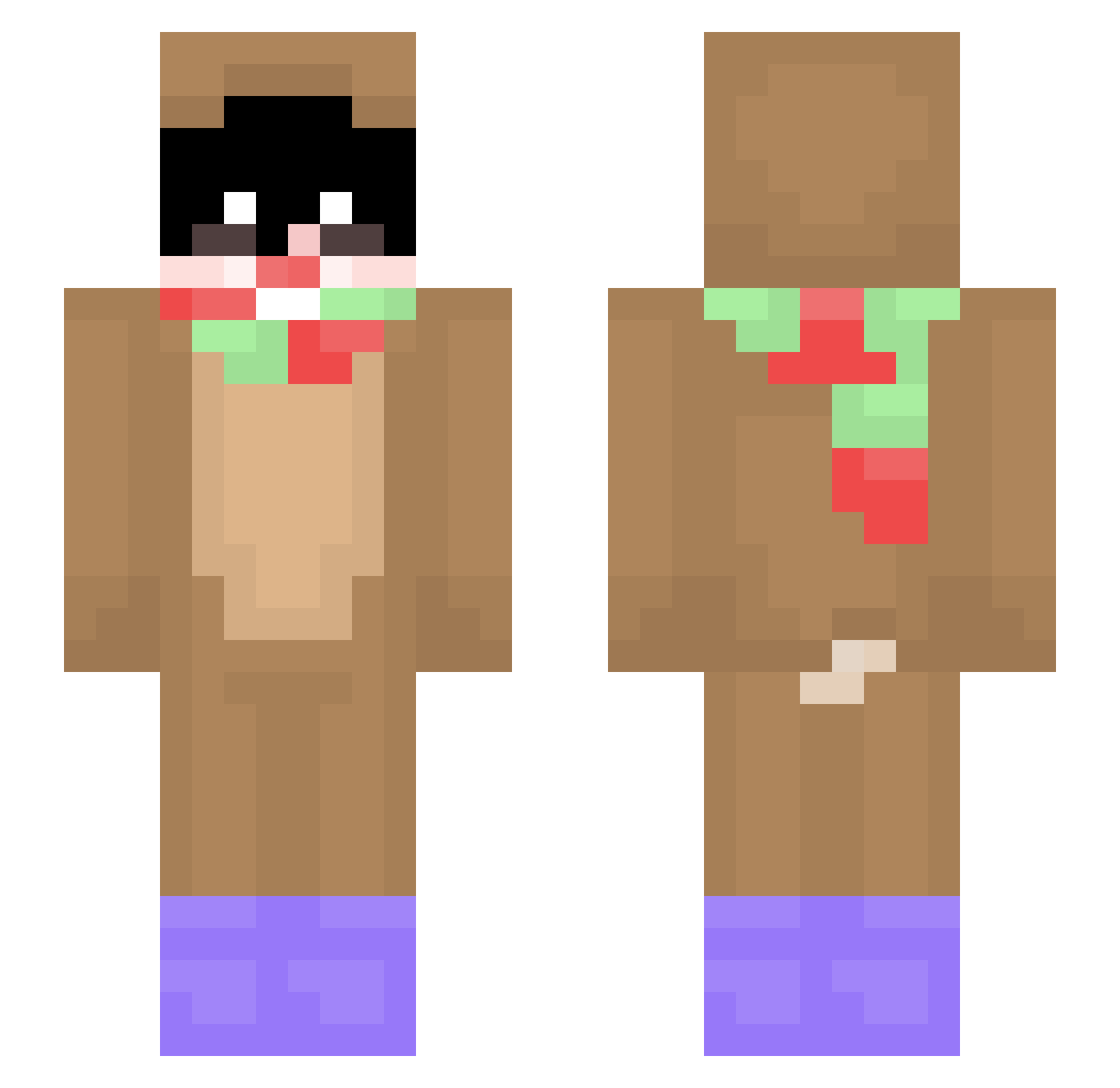 fepon Minecraft skin, front and back view