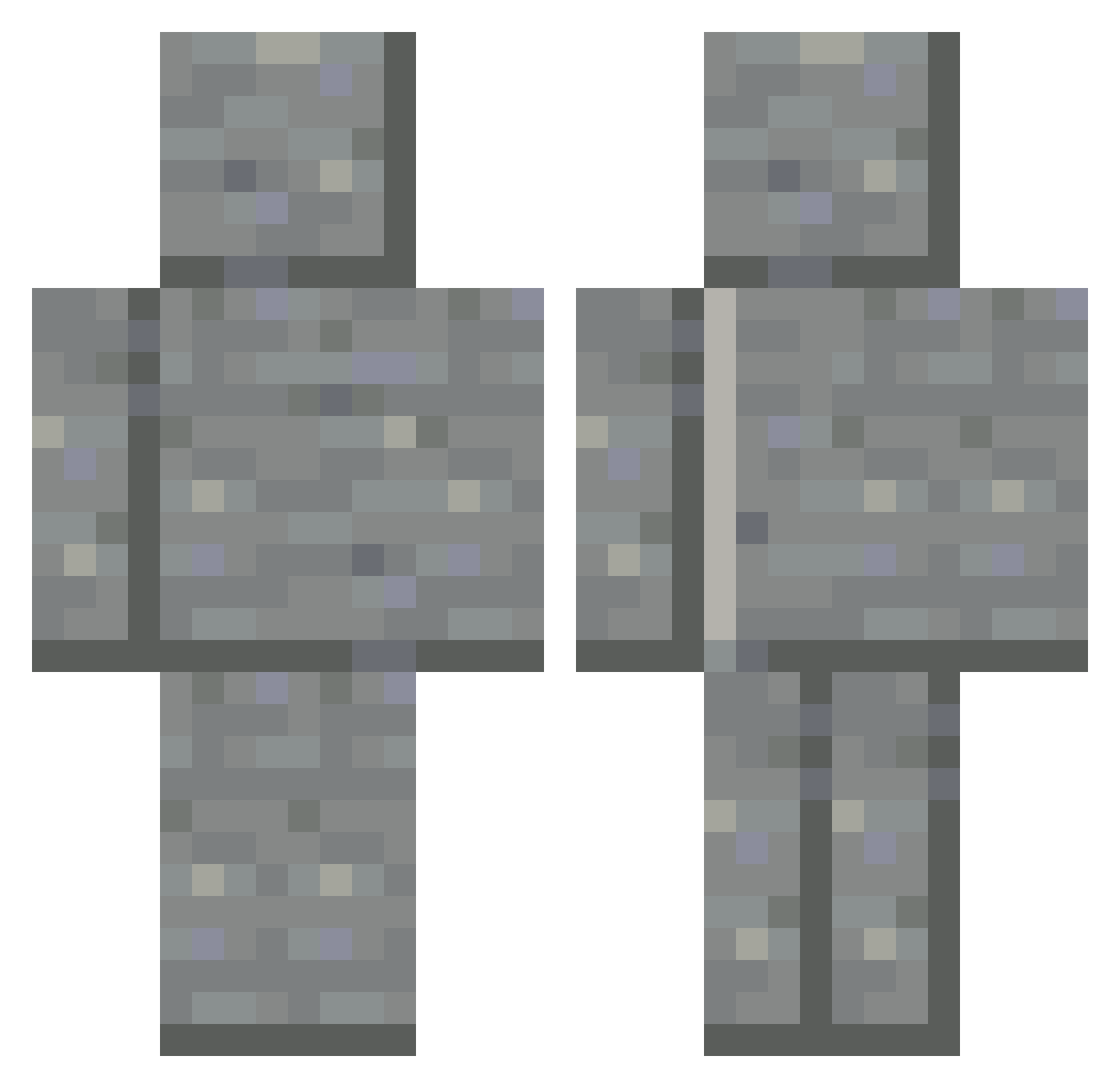 Zelus24 Minecraft skin, front and back view