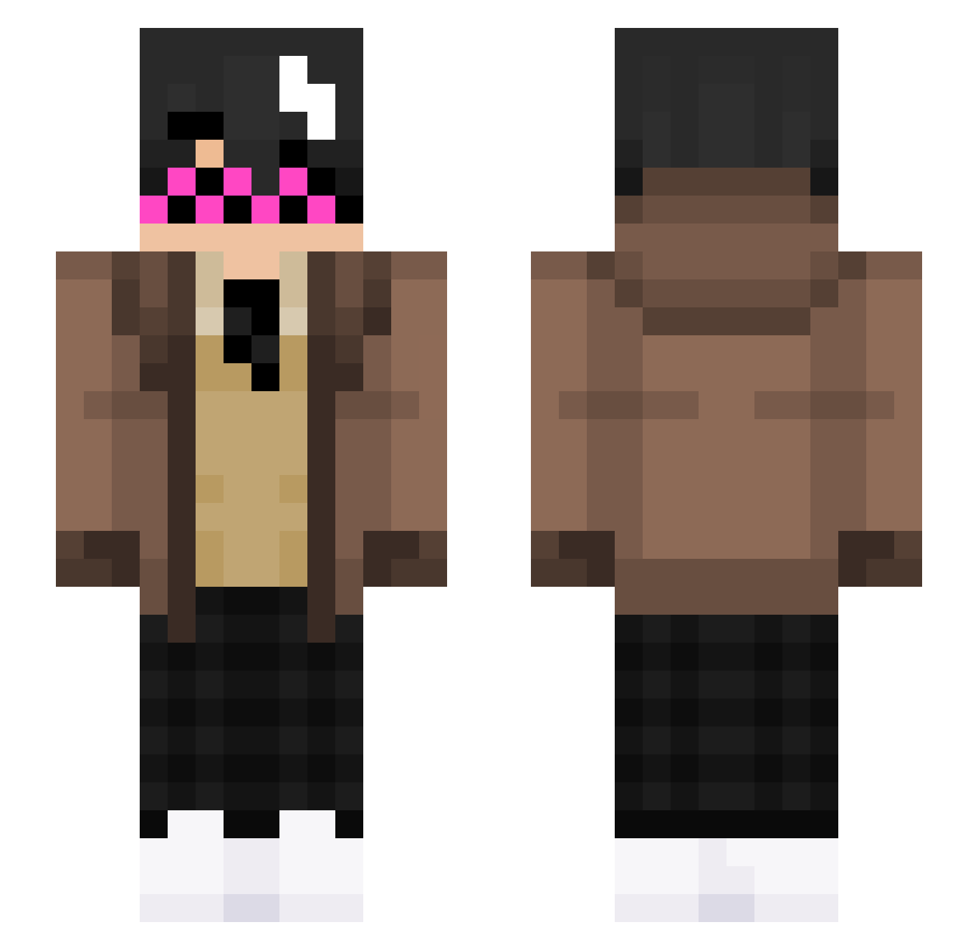 IamJonn Minecraft skin, front and back view