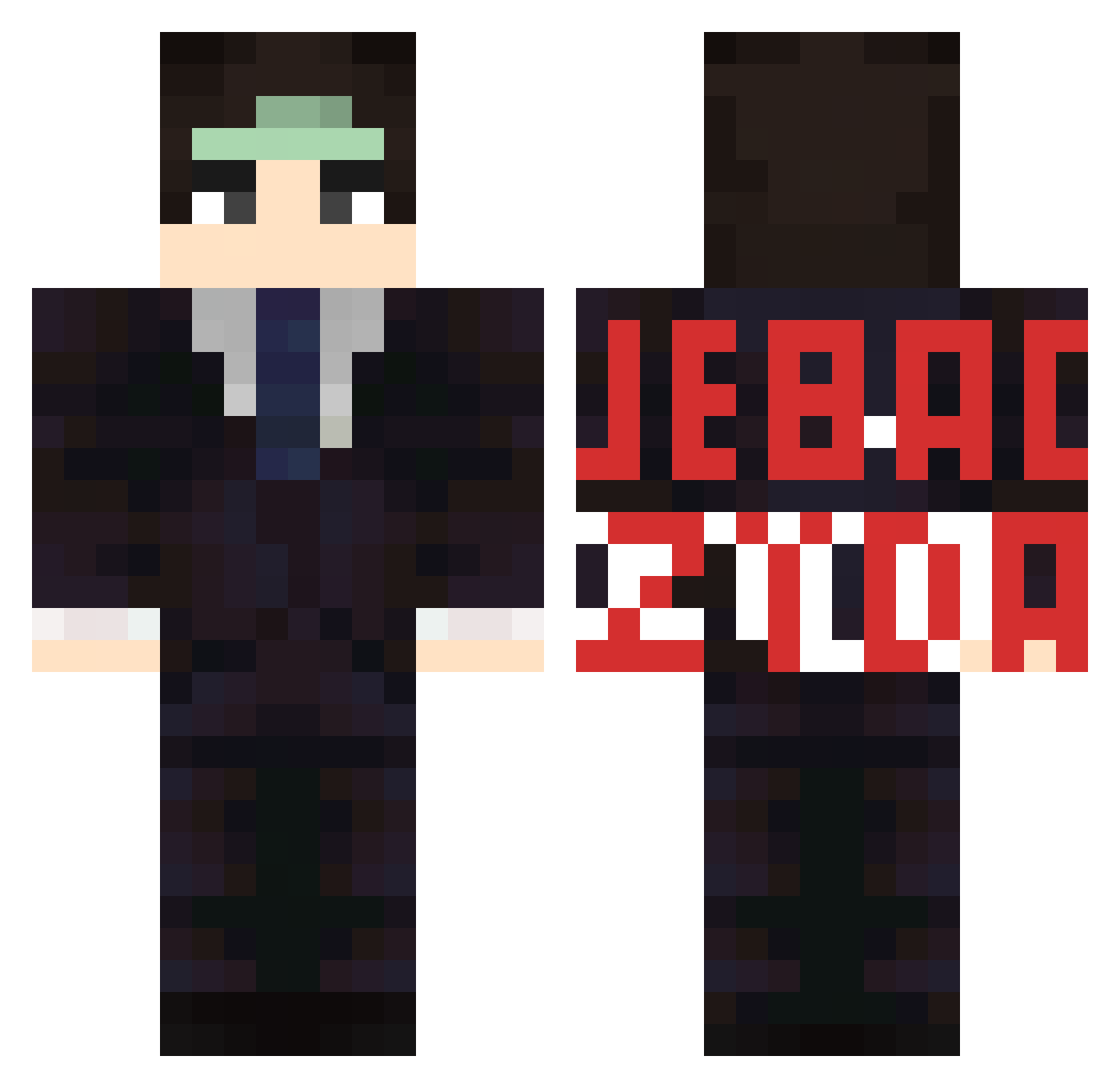 uszataszmata Minecraft skin, front and back view