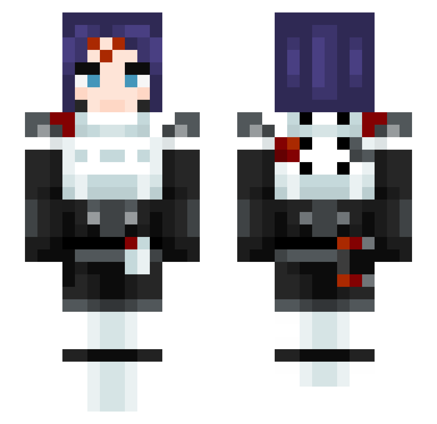 TheKashwa Minecraft skin, front and back view