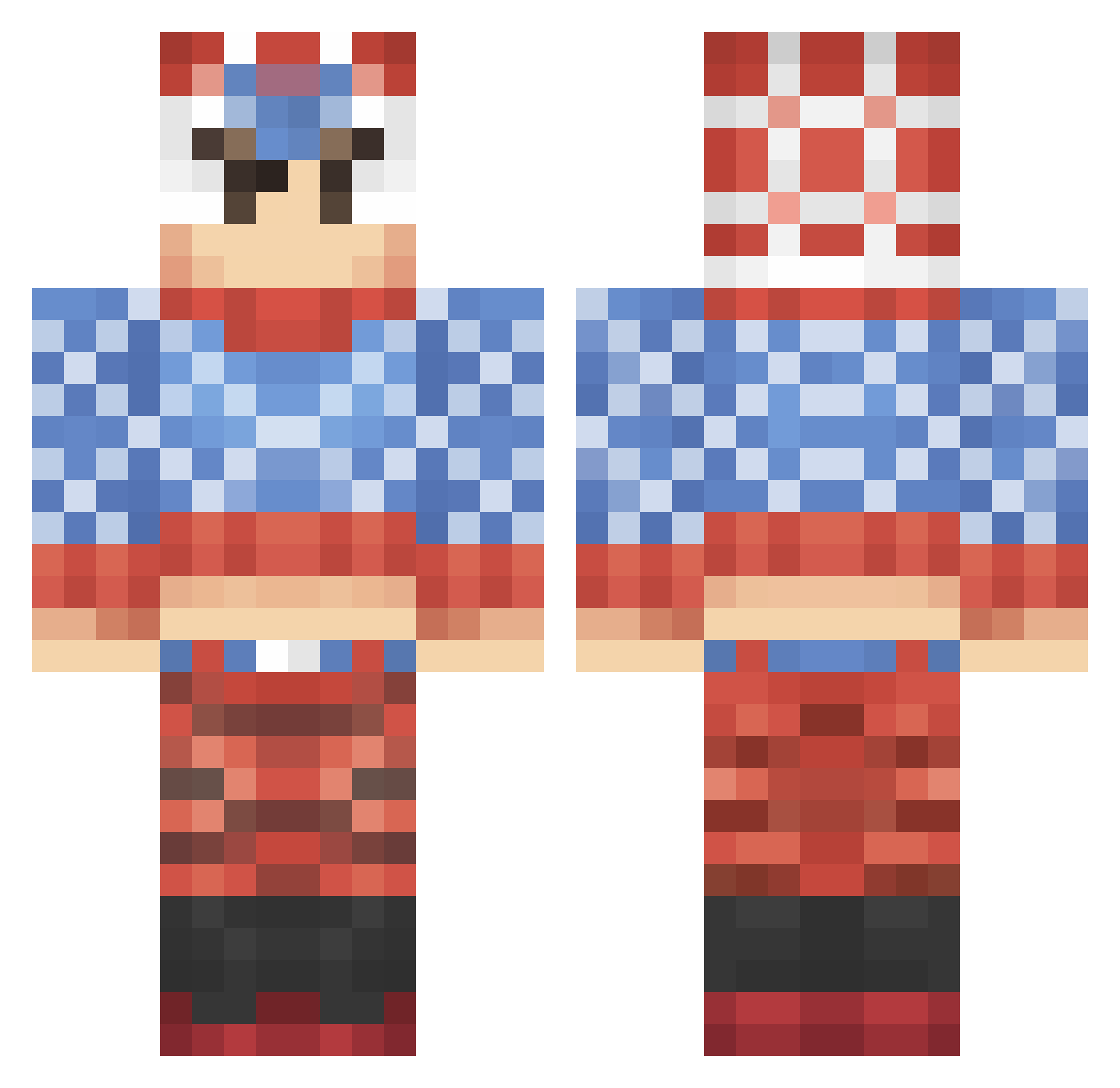 Igorliebtfusse1 Minecraft skin, front and back view
