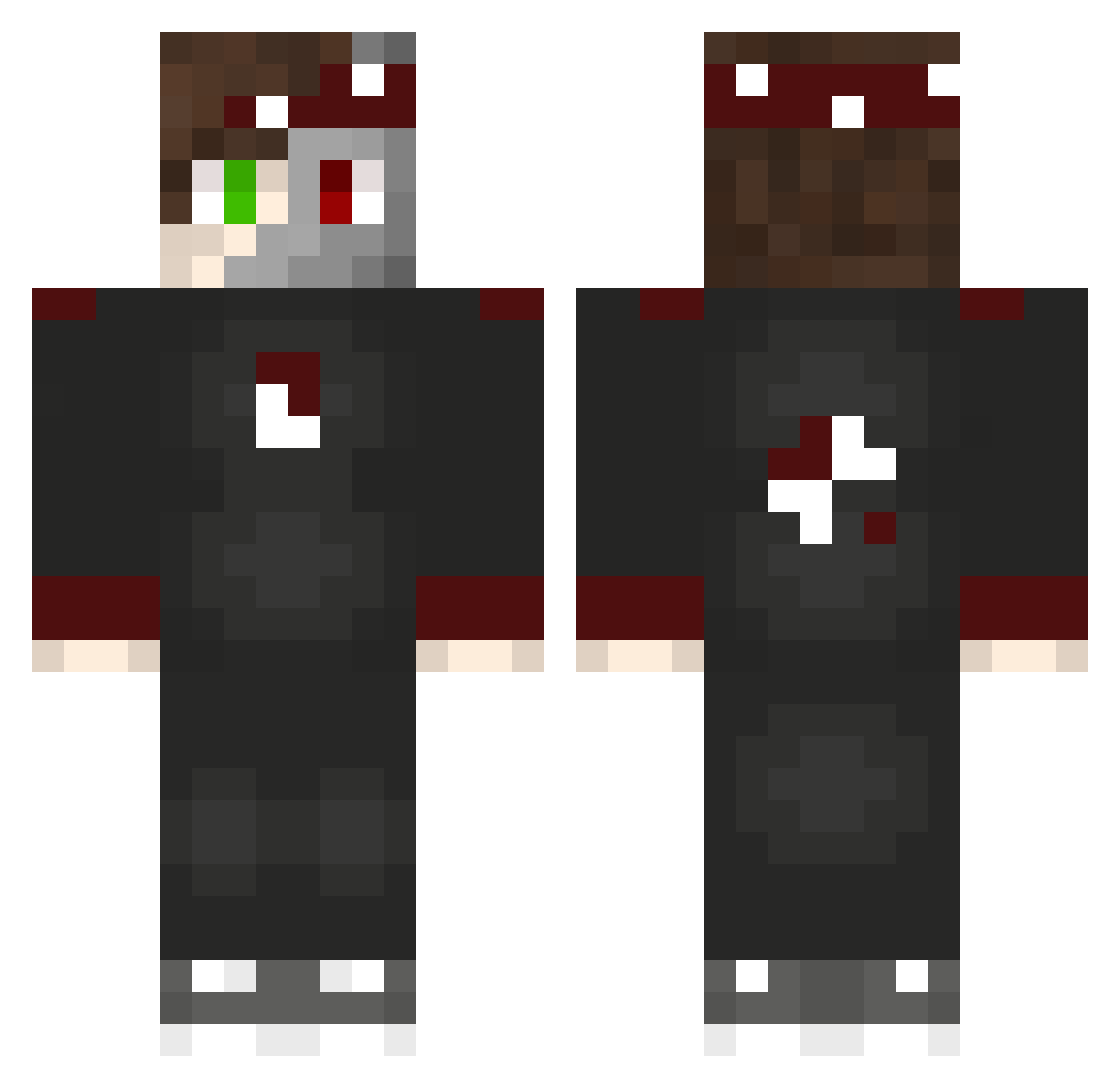 Thibauulltt Minecraft skin, front and back view