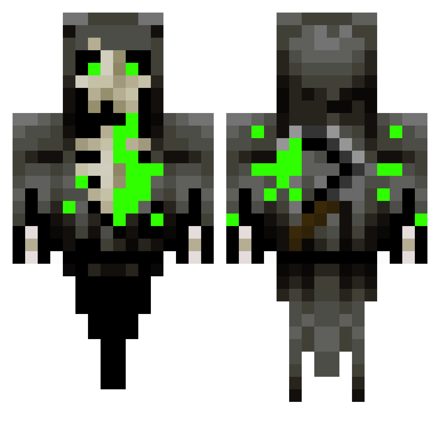 FANDIHSMALL Minecraft skin, front and back view