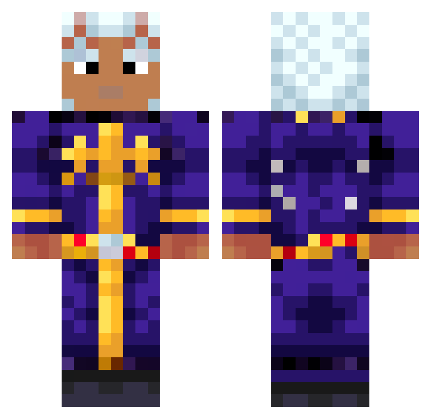 bigguyyyyy Minecraft skin, front and back view