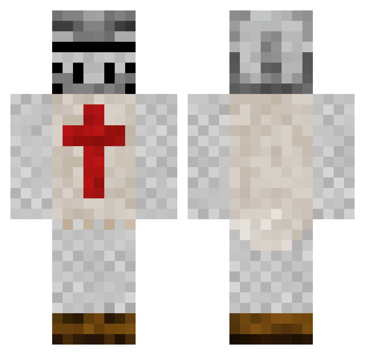 ZekeBubbyMills Minecraft skin, front and back view