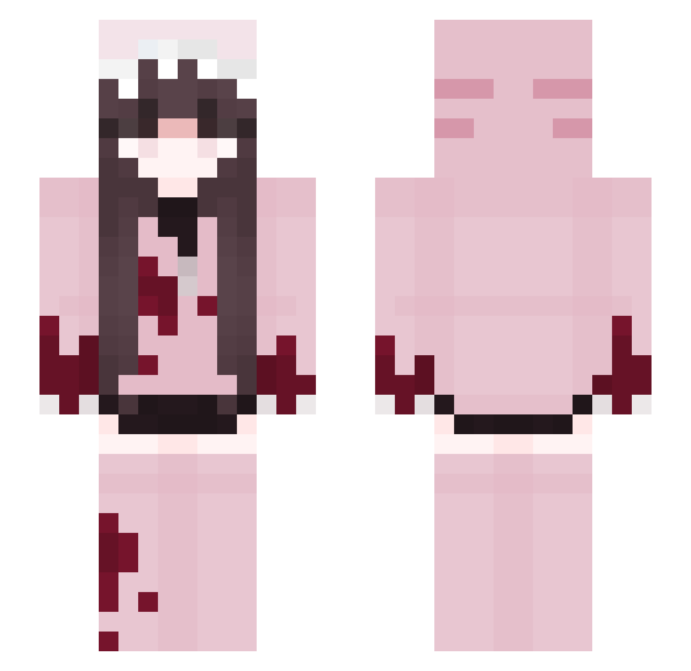 Tozh_ Minecraft skin, front and back view