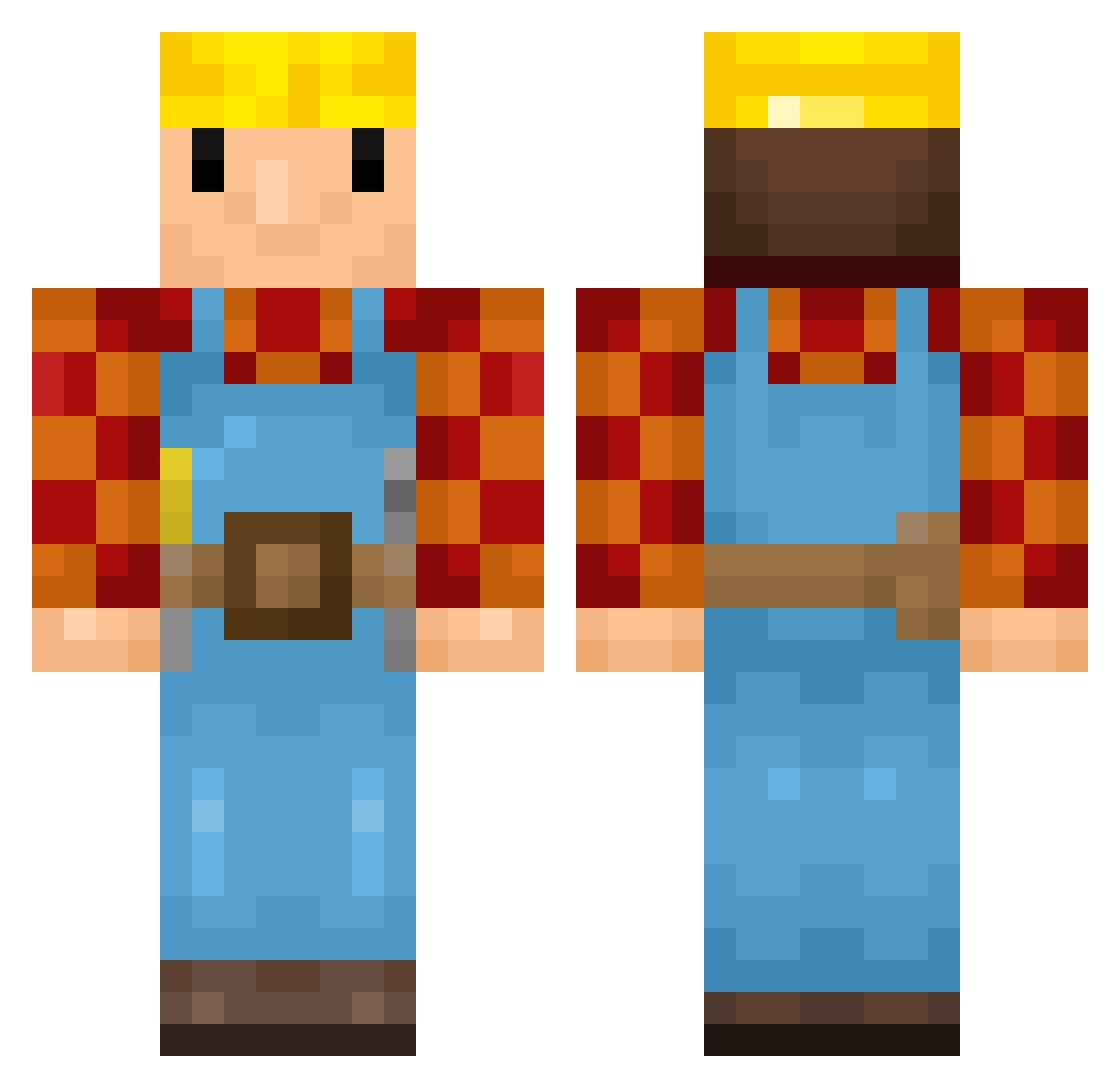 iTs_xXDavidXx Minecraft skin, front and back view