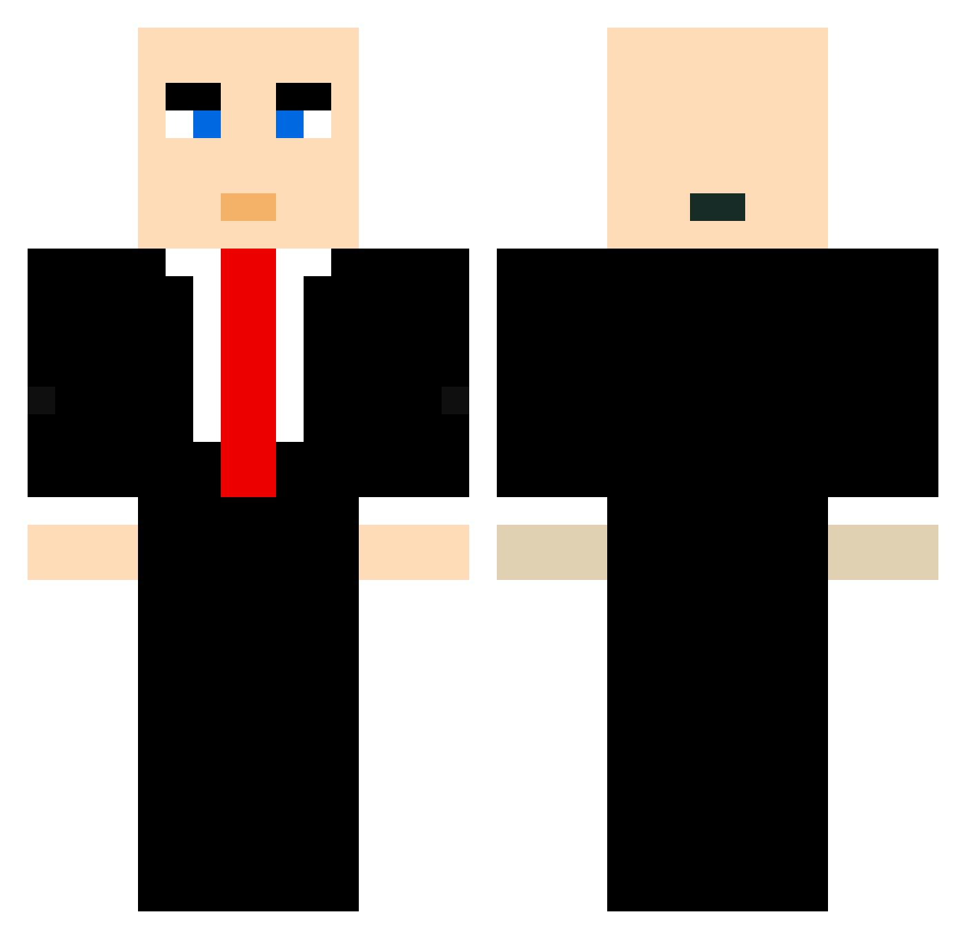 Conglomerates Minecraft skin, front and back view