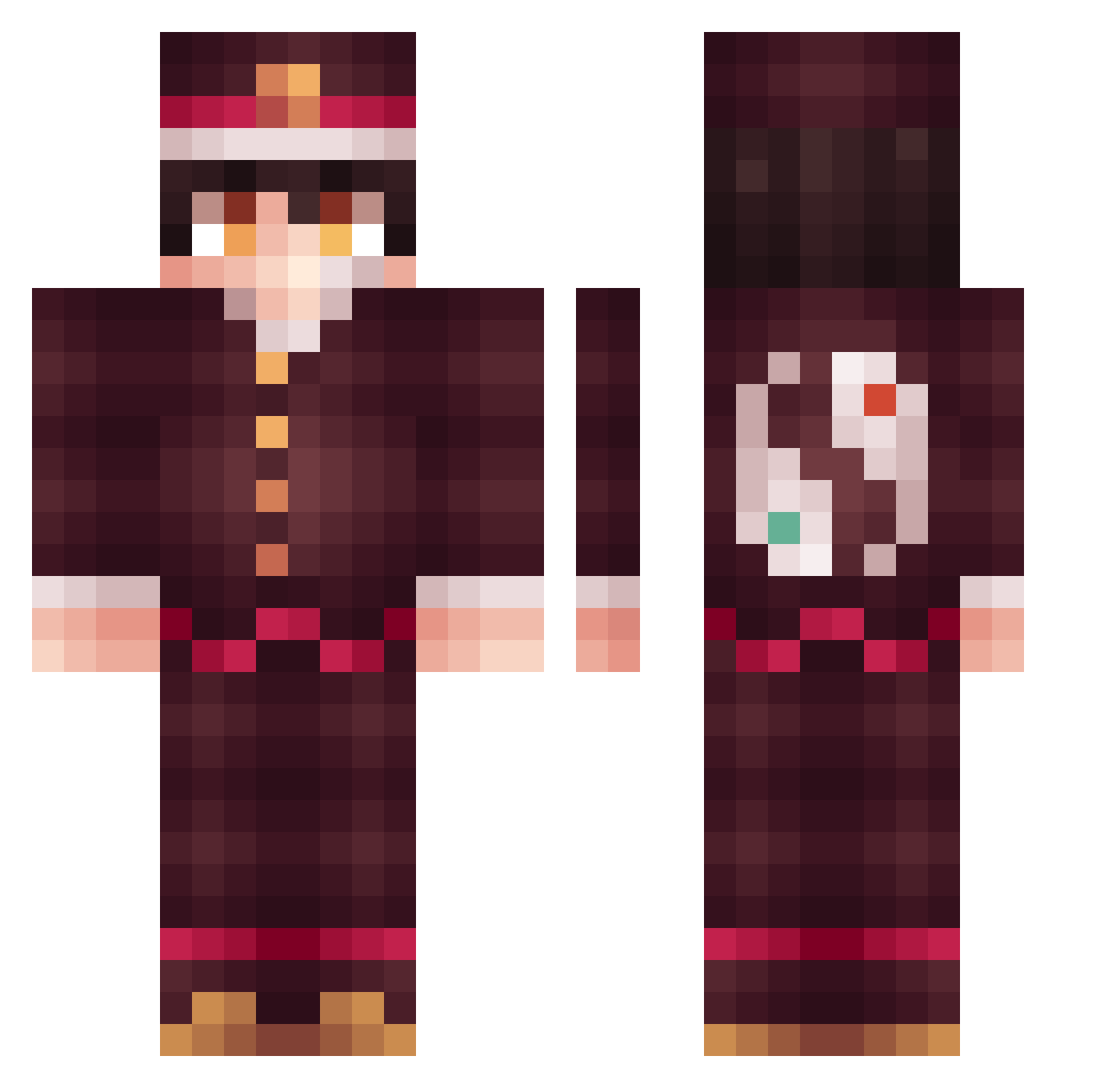 Arceus9302 Minecraft skin, front and back view