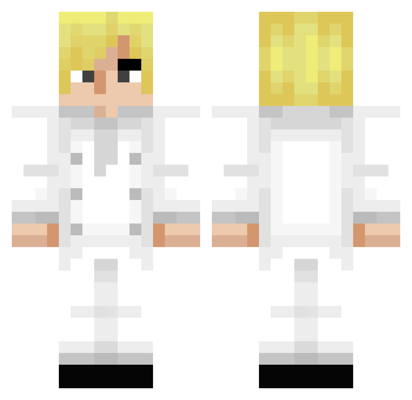 Maldinii Minecraft skin, front and back view