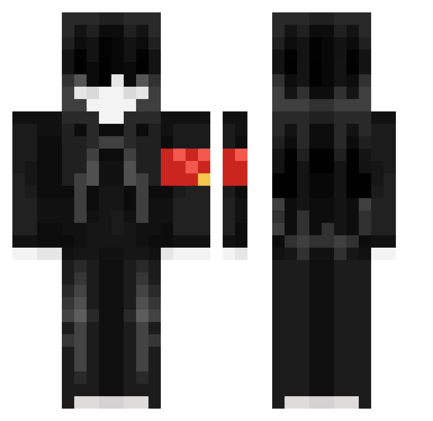 ShadZzzz Minecraft skin, front and back view