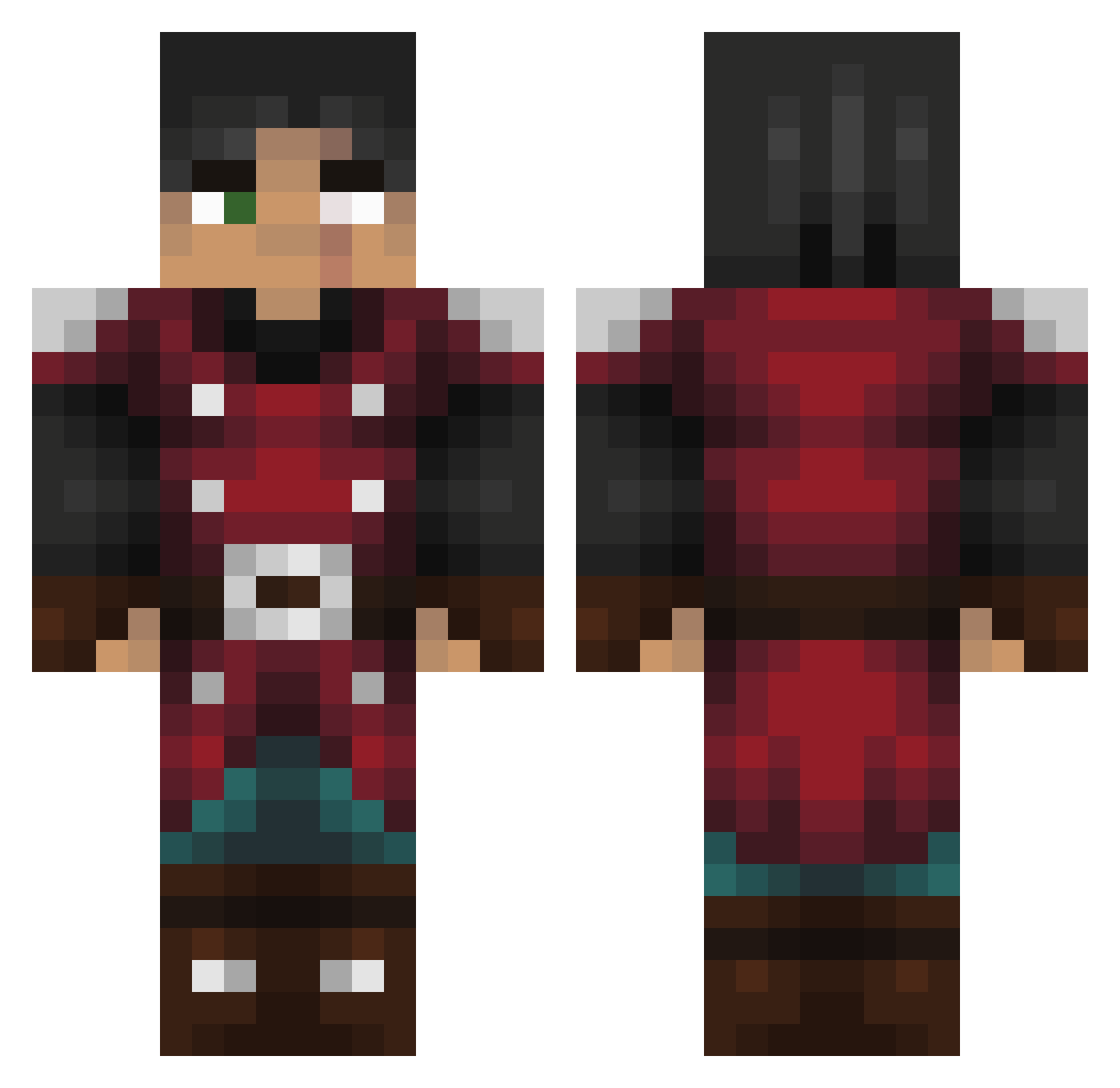 sillyturtles Minecraft skin, front and back view