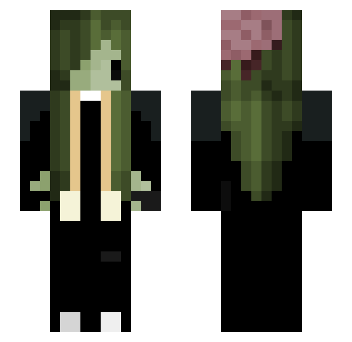 MuffinCat1625 Minecraft skin, front and back view