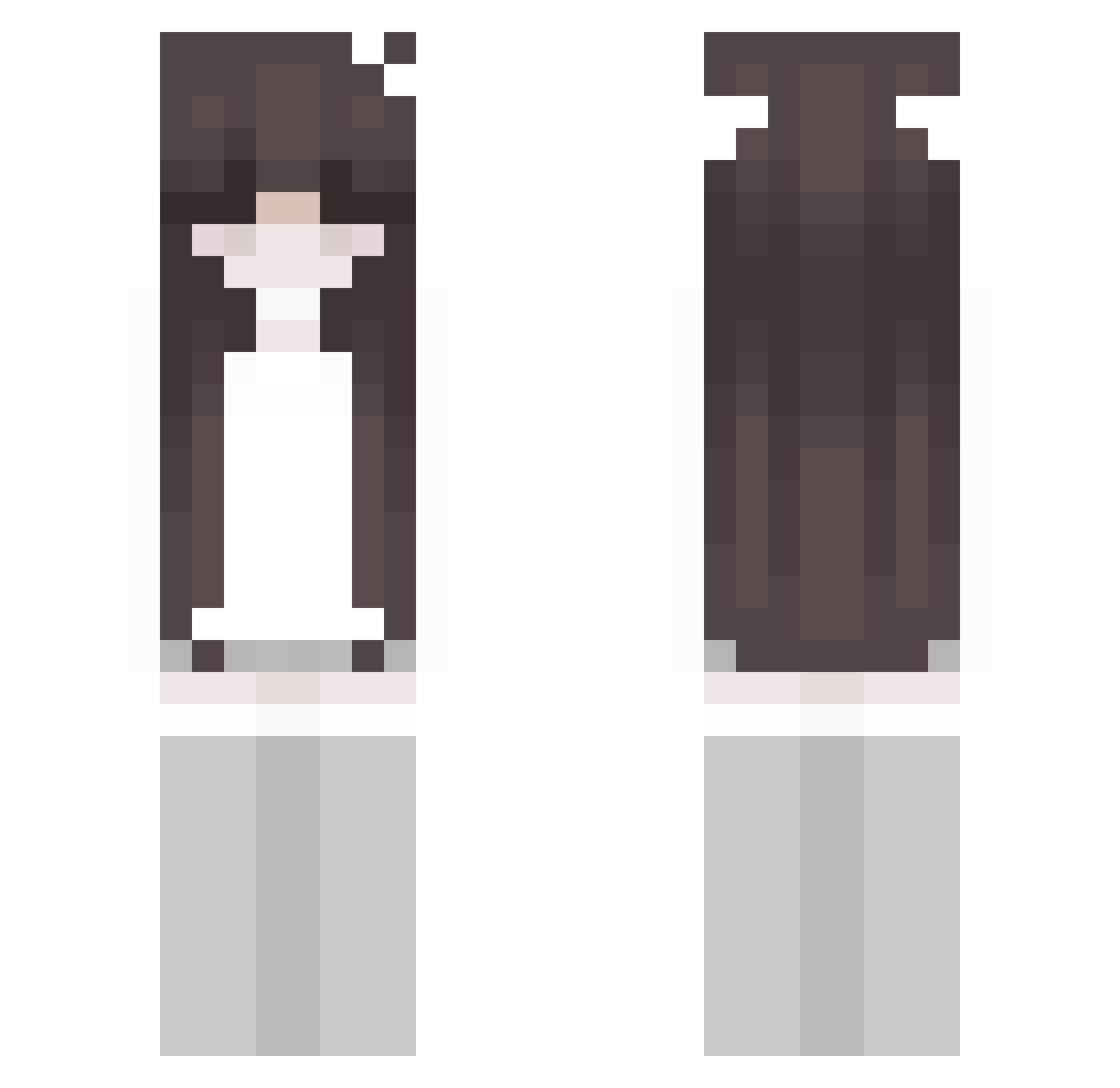 wolfvvood Minecraft skin, front and back view