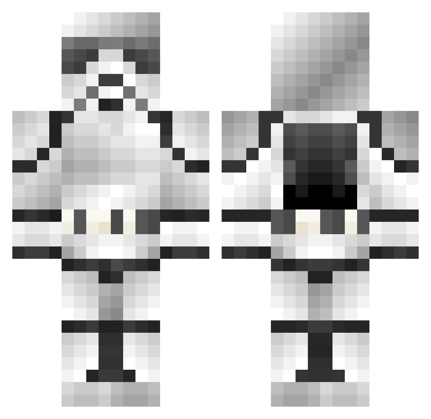 Binguslover12321 Minecraft skin, front and back view