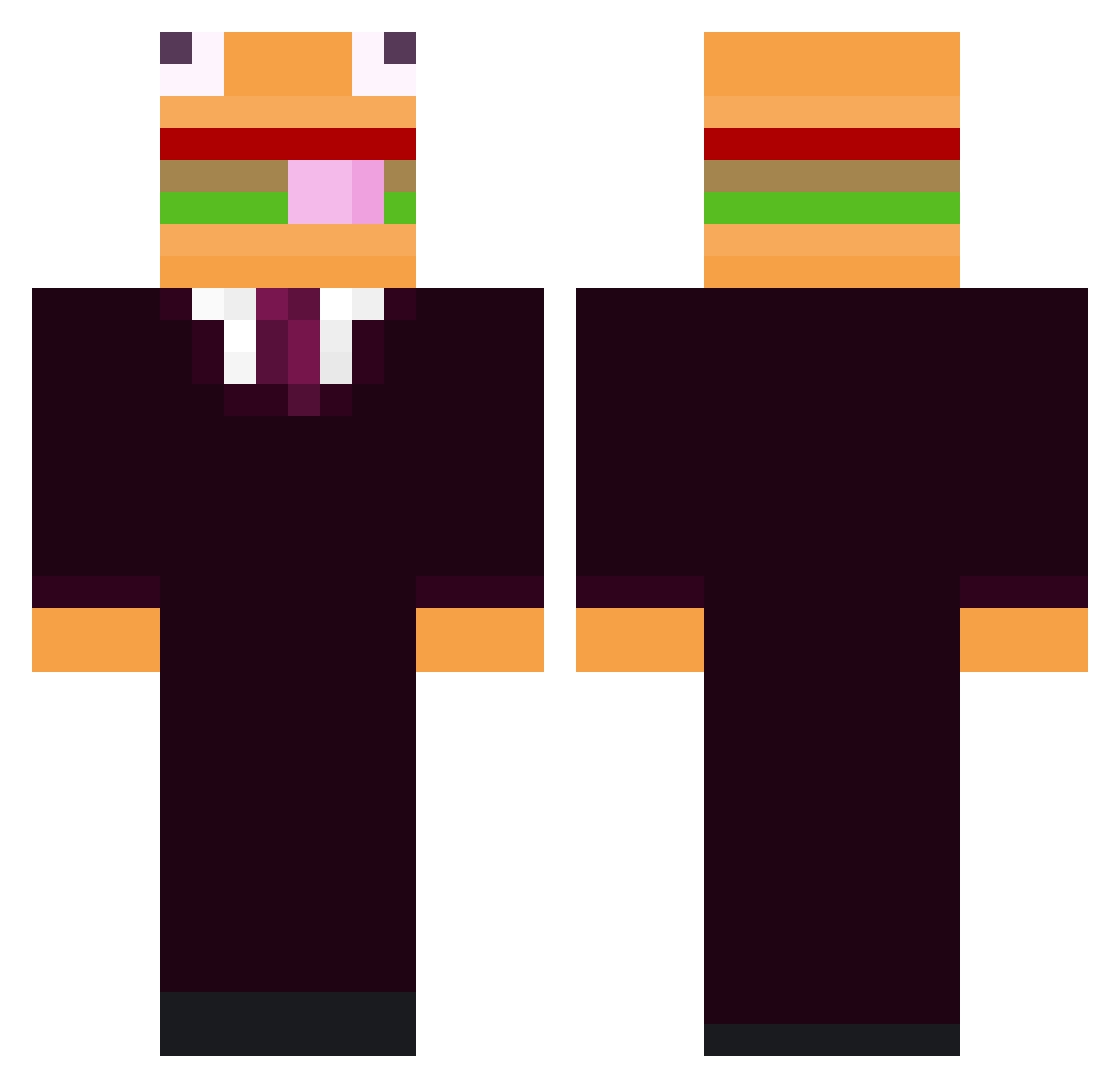 Rixx_tv Minecraft skin, front and back view