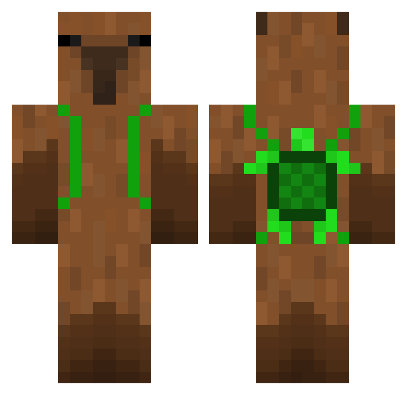 SennaSchillie Minecraft skin, front and back view