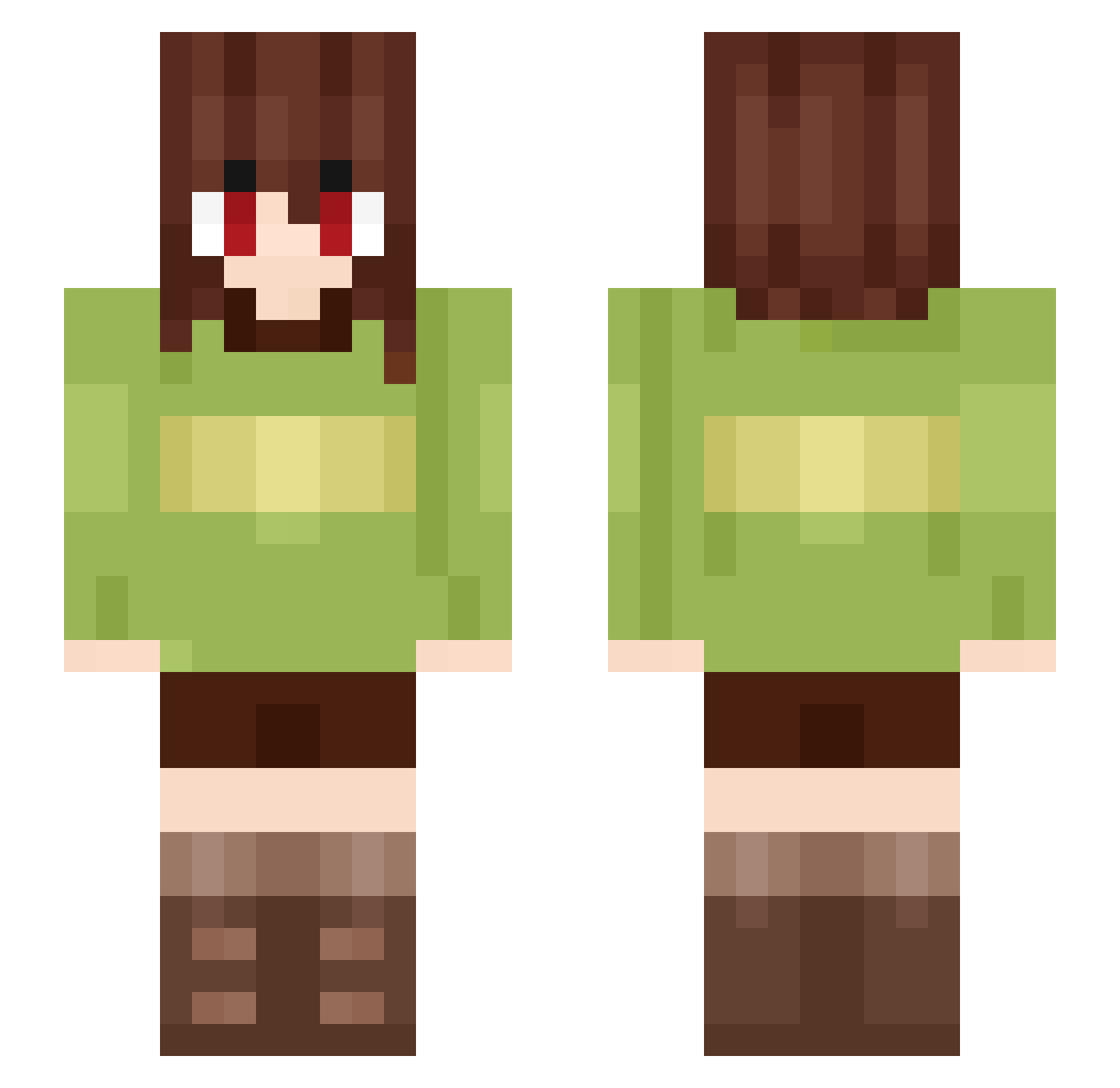 MageAccelorator Minecraft skin, front and back view