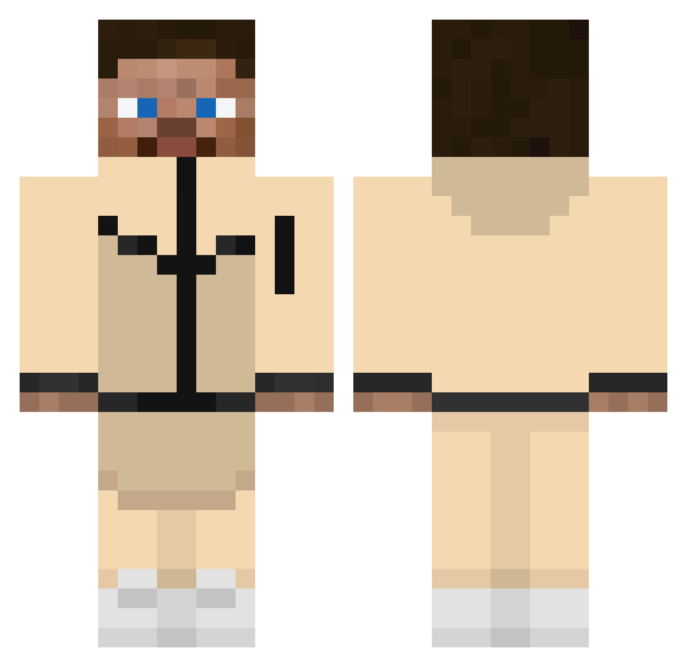 Physico Minecraft skin, front and back view