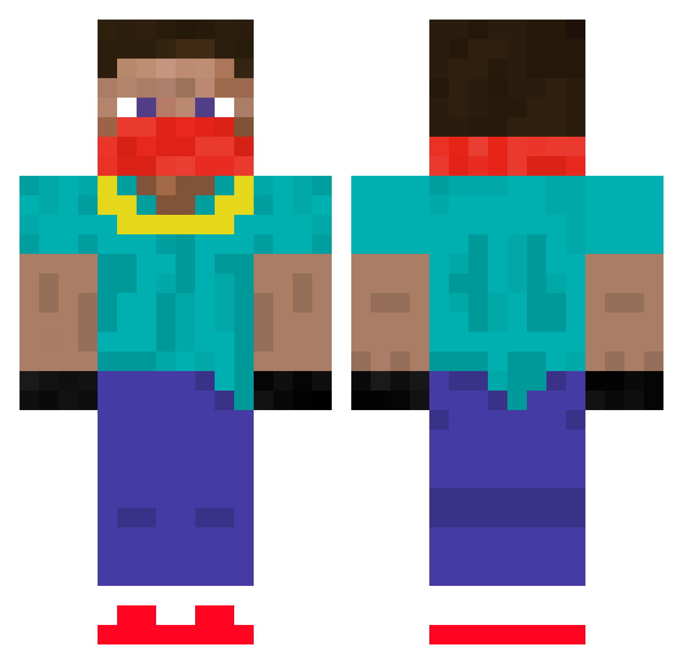 abc0712 Minecraft skin, front and back view