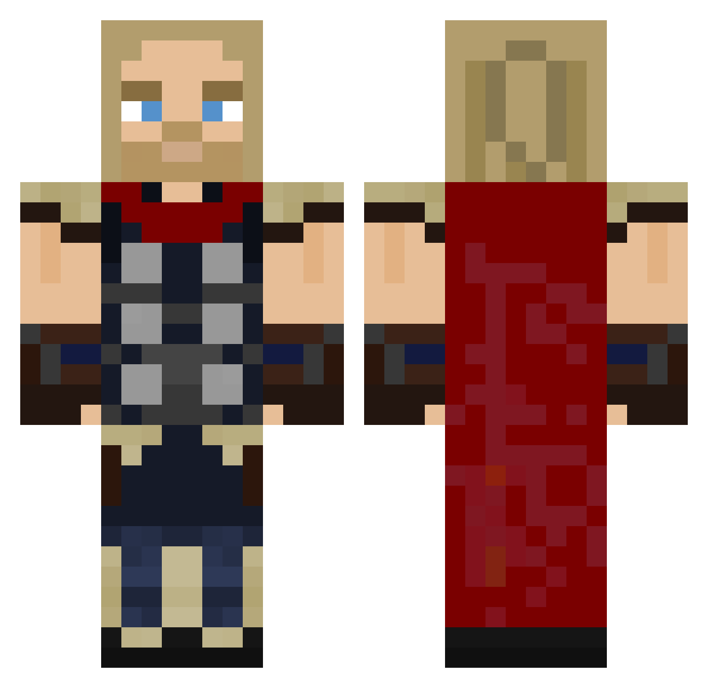 FniX__ Minecraft skin, front and back view