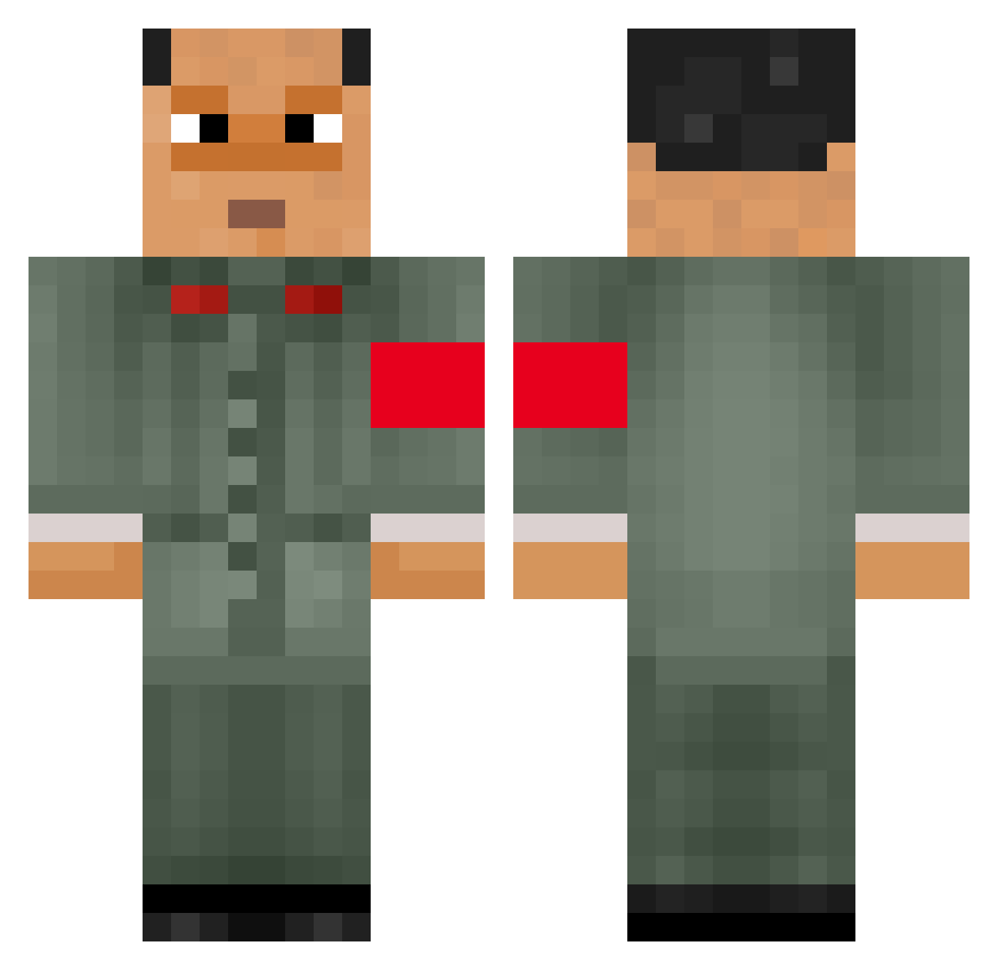 Vecta_MagmaVir Minecraft skin, front and back view